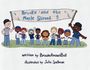 Eine fröhliche Gruppe Kinder hält ein Banner mit "Brooke and the Maple Street 9". Unten textlich klare Credits.