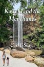 „Kawehi and the Menehunes“ oben, „Carl B Seay“ unten. Wasserfall, umgeben von Bäumen, Frau und Kind im Vordergrund.