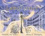 Text: "The Lamplighter", "written by Amanda Joy Dykes", "illustrated by Alissa D. Flanagan". Illustration: Mann entzündet Laterne in Stadt.