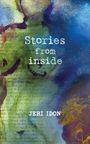 „Stories from inside“ steht in weißer Schrift. Darunter „Jeri Idon“. Hintergrund ist eine bunte Aquarell-Illustration.