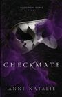 Der Text "VILLAINOUS GAMES BOOK I" und "CHECKMATE ANNE NATALIE" ist zu sehen. Eine Maske ist im lila Rauch.