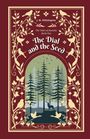 „The Dial and the Seed“, Buch von J.M. Whittington. Illustration mit Wald, Hirsch und Vögeln in dekorativem Rahmen.