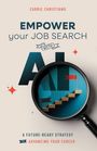 "EMPOWER your JOB SEARCH with AI" ist prominent. Eine rote Fahne markiert den Weg über Treppen in einer Lupe.