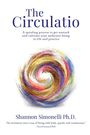 "The Circulatio" in blau, Zitat über Authentizität, darunter ein wirbelndes, buntes Gemälde. Autor: Shannon Simonelli Ph.D.