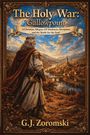 „The Holy War: Gallowpoint“ - Buchcover mit König in Landschaft, Burg im Hintergrund, goldene Verzierungen.