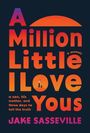 „A Million Little I Love Yous“, „a memoir“, „a son, his mother, and three days to tell the truth“ von Jake Sasseville. Bunte Schrift auf dunklem Hintergrund.
