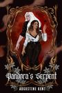 „Pandora's Serpent“ und „Augustine Kent“ steht unten. Zwei Figuren, eine Frau und ein Mann, mit Schmetterling, in ornamentalem Rahmen.
