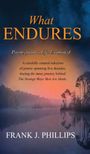 "What Endures: Poems from a Life Examined" von Frank J. Phillips; Landschaft mit Bäumen und See im Sonnenuntergang.