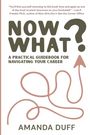 Zitate darüber, dass das Buch eine verlässliche Karriere-Ressource ist. Großes "NOW WHAT?". Pfeil-Symbol unten.