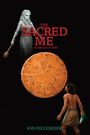 "The Sacred Me: A Sumerian Epic" von Jon Pielemeier. Ein sumerisches Artefakt, zwei Figuren: eine weibliche mit Keule, ein männlicher Krieger.