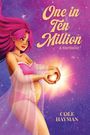 Texte: "One in Ten Million: a memoir, COLE HAYMAN." Illustration: Frau mit pinkem Haar, schwanger, hält leuchtendes Herz.