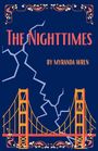 "The Nighttimes" und "By Myranda Wren" in orange Schrift. Illustration einer Brücke vor blauem Hintergrund mit Verzierungen.