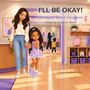 "I'LL BE OKAY! Amaya's Brave Goodbye. Written by Angela M. Wilson. A Bayou Seoul™ Kids Story."  
Illustration: Frau und Mädchen halten Hände, Tanzstudio.