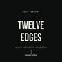 Text: "LUCID SCRUTINY. TWELVE EDGES. a 2027 calendar in sharp lines. unapologetic. unyielding." Schwarzer Hintergrund.