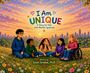 "I Am Unique: A Story for Kids with Marfan Syndrome. Written by Scott Griebel, Ph.D." Kinder sitzen auf einer Blumenwiese.