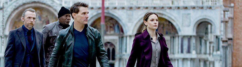 »Mission: Impossible 7 – Dead Reckoning Teil Eins« mit Tom Cruise, Simon Pegg, Ving Rhames und Rebecca Ferguson